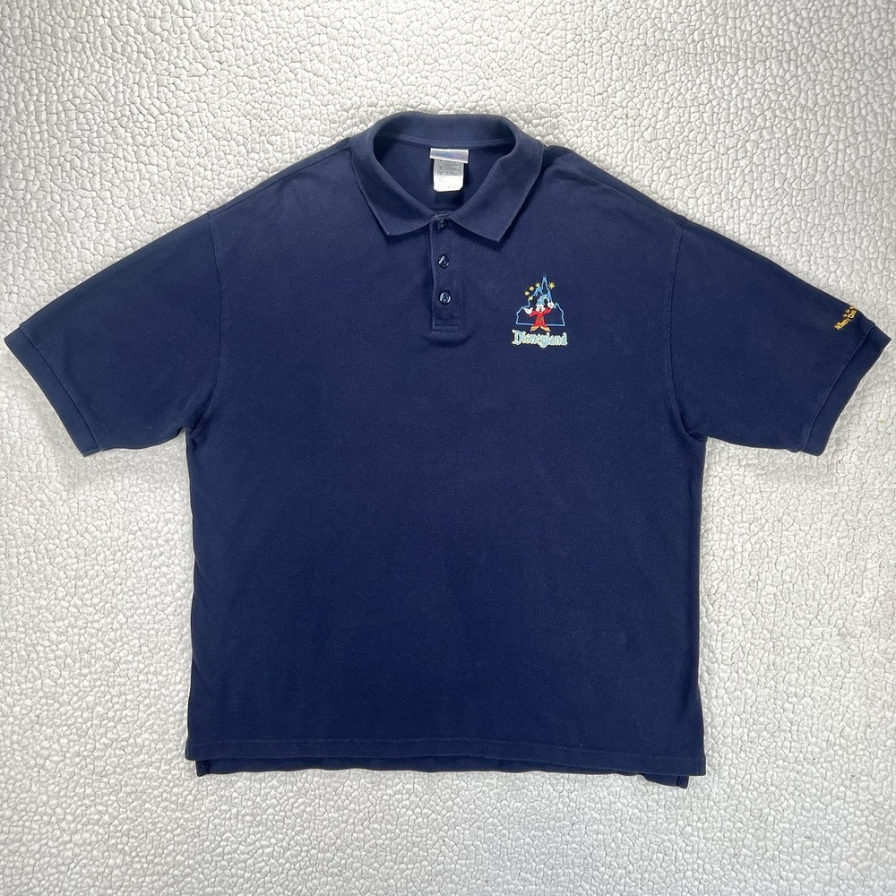 Disneyland Resort Polo Shirt Men's XL Navy Blue Mickey‎ Embroidered Logo